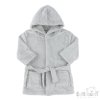 FBR305-G: Grey Animal Embossed Hooded Robe (0-6 Months)